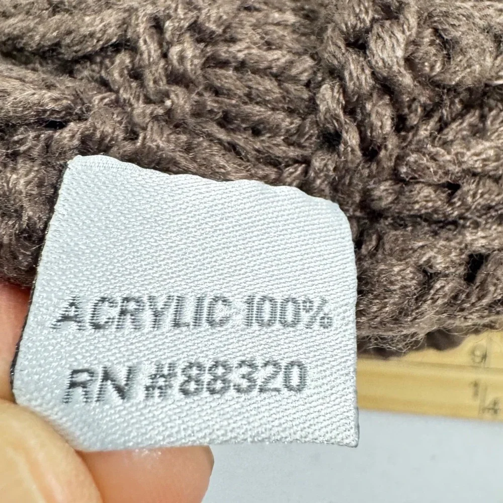 CC Kids Beanie Hat Brown Ribbed Knit Acrylic C.C. Exclusives Toddler Winter Warm